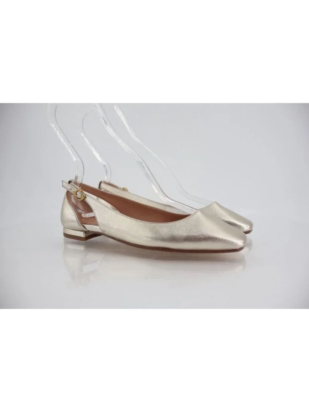 Cole Haan Bria Cutout Flat Pump Women's Size 5 Gold Leather